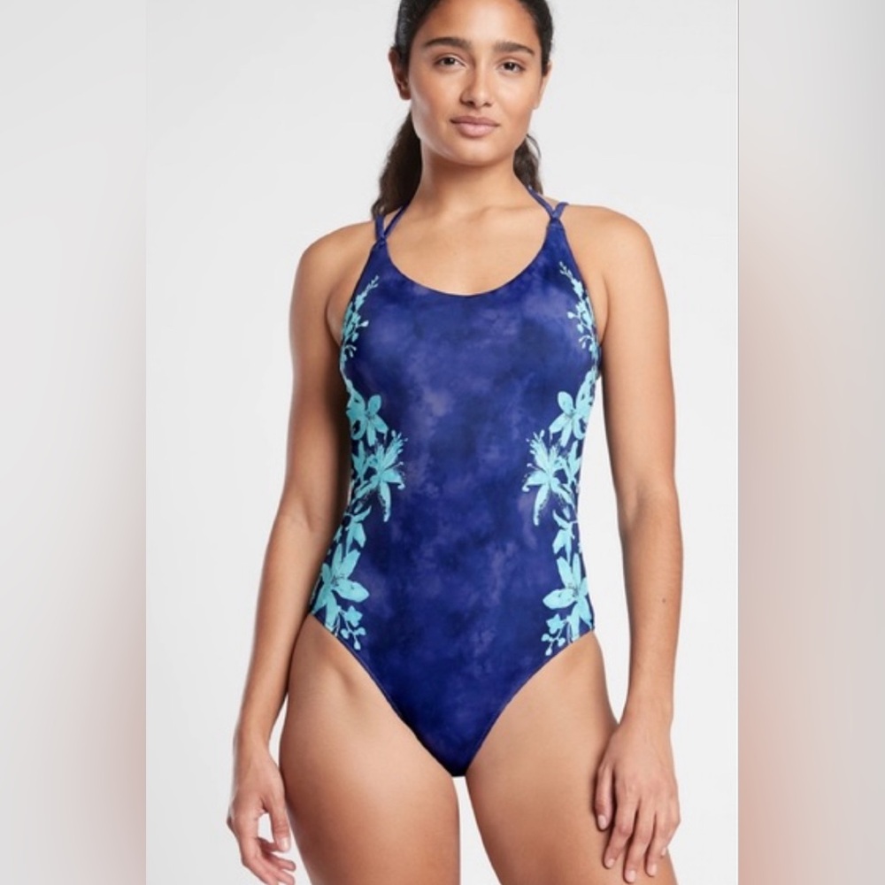 Athleta Keyhole Printed One Piece NWT sz S - Picture 1 of 10